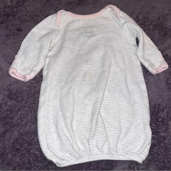 STERLING Baby Preemie Little Peanut Striped Baby Girl Sleeper Night Gown - Picture 3 of 6